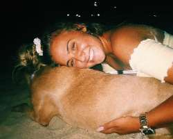 She has adopted a female dog whom she calls as Fefe. Fefe turne one in July 2019.